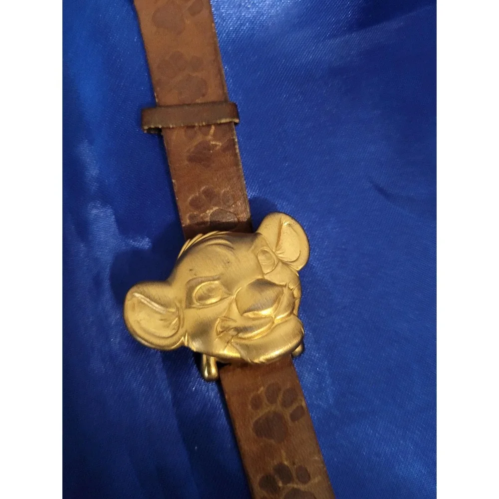 Vintage 1990s Disney Timex The Lion King Simba Flip-top Watch with leather Strap